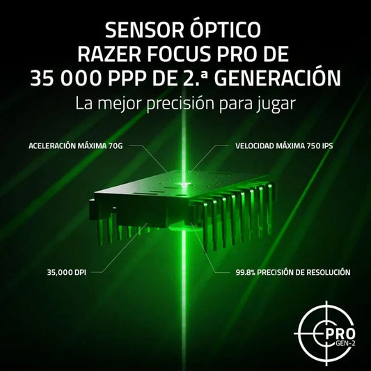 Razer Basilisk V3 Pro 35K Ratón Gaming Óptico Inalámbrico RGB 35000 DPI Blanco - MovilMania S.L
